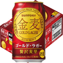 サントリー 金麦 ゴールドラガー 350ｍｌ缶 1ケース（24缶入）