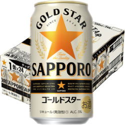 サッポロ ゴールドスター 350ｍｌ缶  1ケース（24本入）